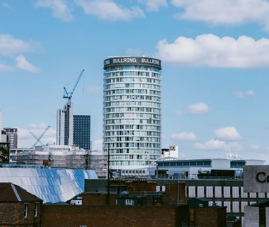 The Rotunda and Bullring in Birmingham city centre