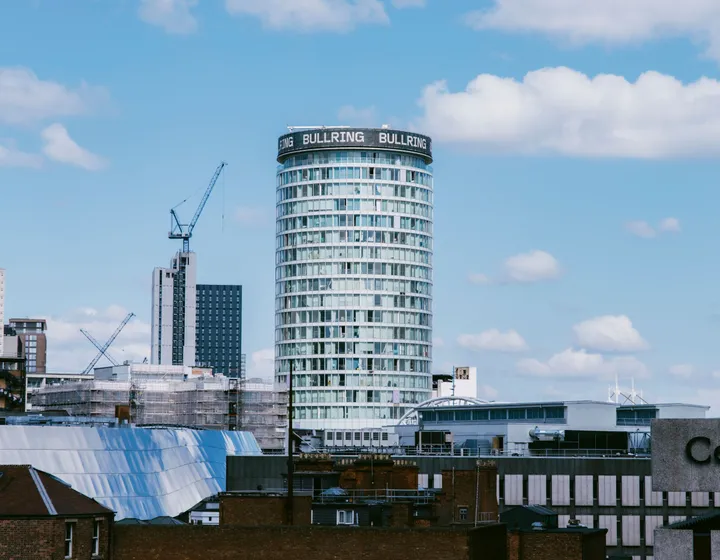 The Rotunda and Bullring in Birmingham city centre