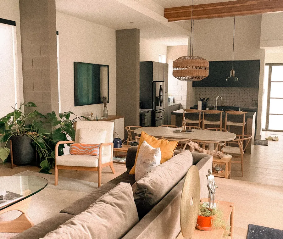 A bright open-plan London apartment ready for guests